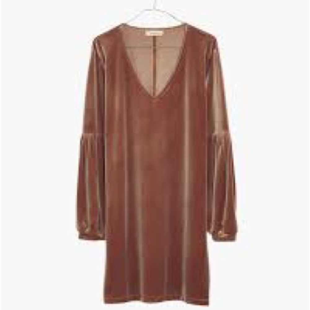 Velvet Madewell V-Neck Dress in Tan - Picture 2 of 3